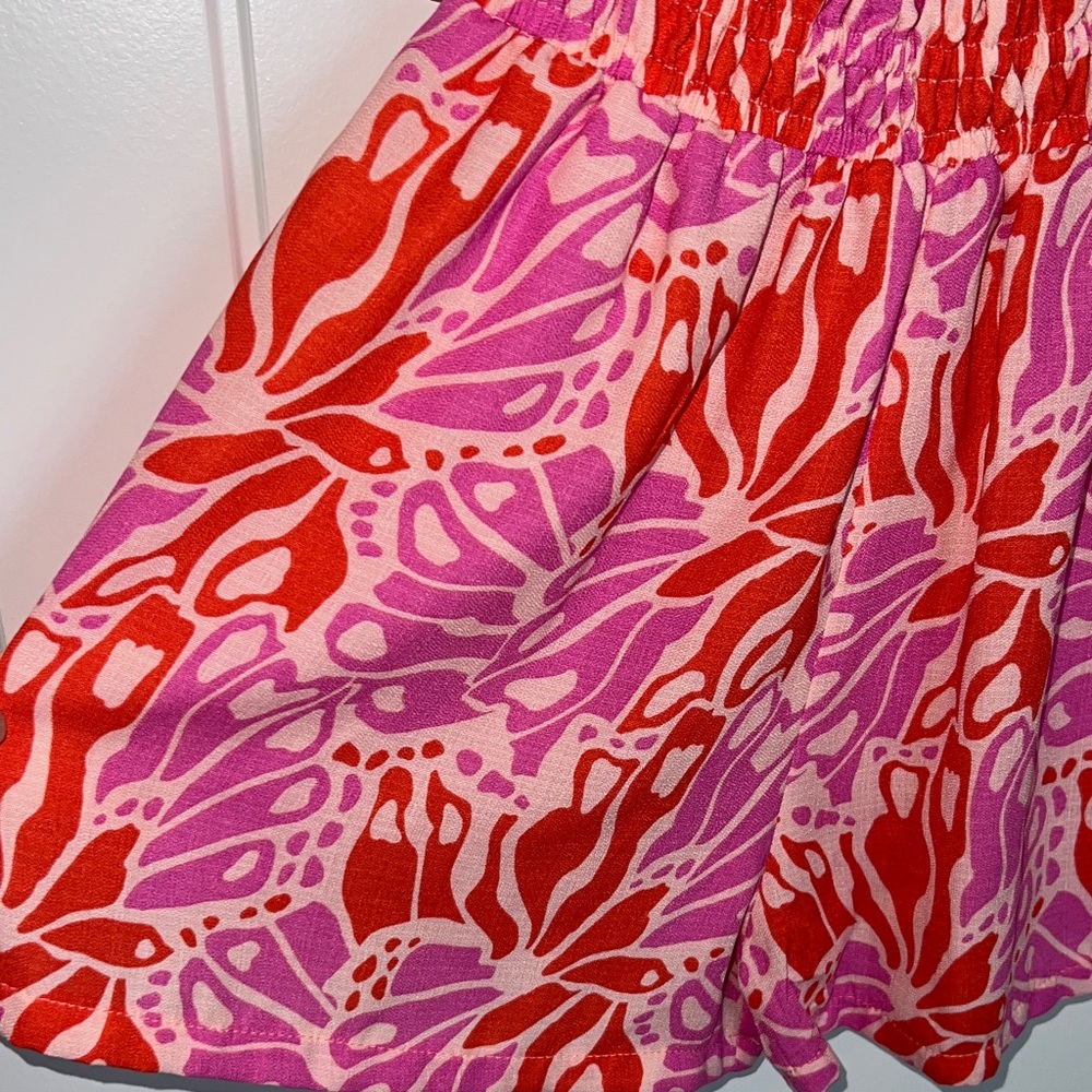 Bonnie Jean Girls Pink and Red Ruffled & Ruched Butterfly Romper Sz 6X - NWT! - Picture 4 of 11